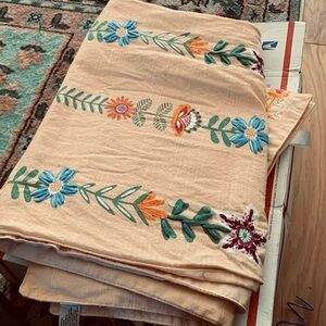 Floral Embroidered Table Runner and Placemats